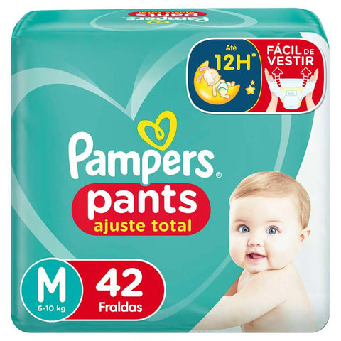 Fralda Pampers Pants Ajuste Total Tamanho M - 42 Unidades