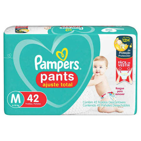Fralda Pampers Pants Ajuste Total Tamanho M - 42 Unidades