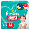 P&G Fralda Pampers Pants Ajuste Total Tamanho XG - 14 Unidades