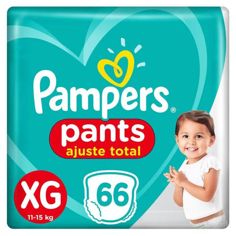 Fralda Pampers Pants Ajuste Total Tamanho XG - 66 Unidades