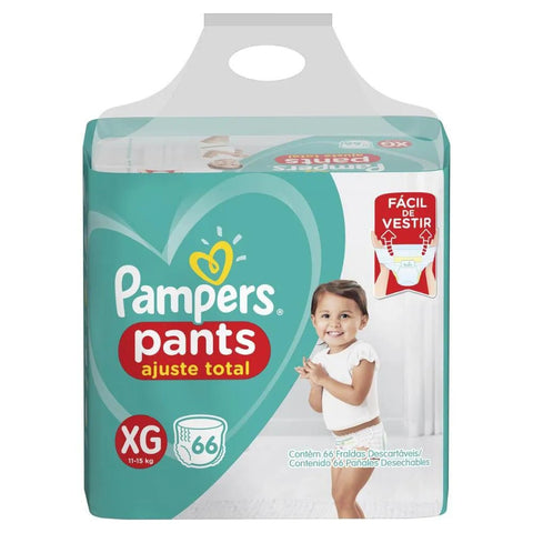 Fralda Pampers Pants Ajuste Total Tamanho XG - 66 Unidades