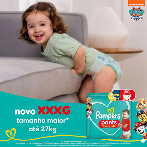 Fralda Pampers Pants Ajuste Total Tamanho XXXG - 54 Unidades