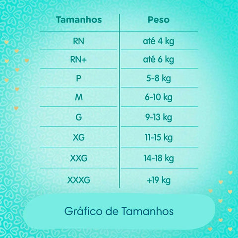 Fralda Pampers Premium Care Hipoalergênico Tamanho XXXG - 52 Unidades