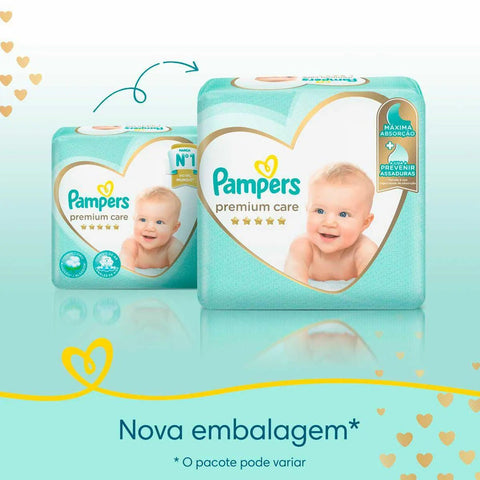 Fralda Pampers Premium Care Tamanho XG - 60 Unidades
