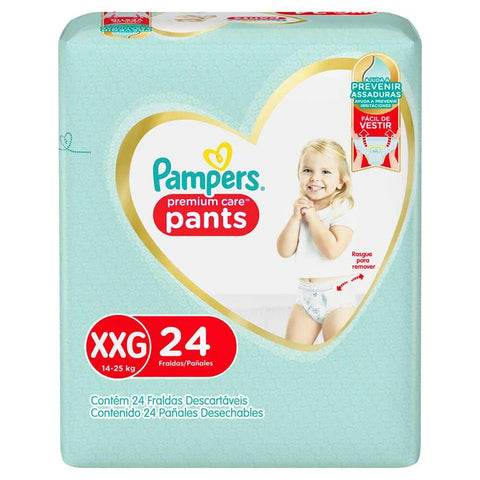 Fralda Pampers Premium Care Tamanho XXG - 24 Unidades