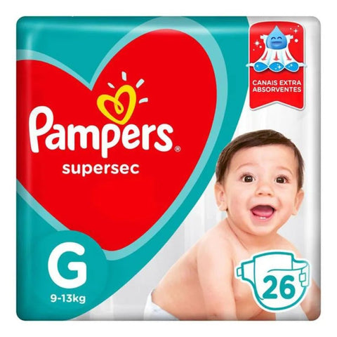 Fralda Pampers Supersec Tamanho G - 26 Unidades