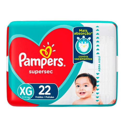 Fralda Pampers Supersec Tamanho XG - 22 Unidades