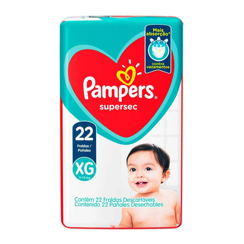 Fralda Pampers Supersec Tamanho XG - 22 Unidades