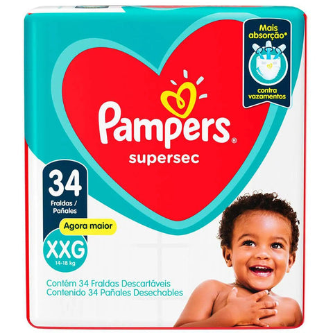 Fralda Pampers Supersec Tamanho XXG - 34 Unidades