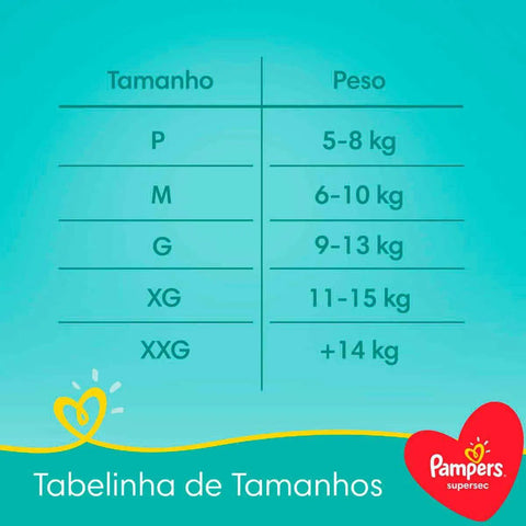 Fralda Pampers Supersec Tamanho XXG - 64 Unidades