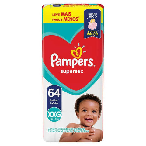 Fralda Pampers Supersec Tamanho XXG - 64 Unidades