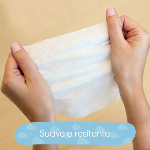Kit Lenço Umedecido Pampers Cuidado de Bebê 48 Unidades 4 Pacotes