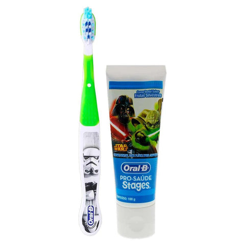 Kit Oral-B Stages Infantil Pasta de Dente + Escova de Dente Star Wars 100 g + 1 Unidde