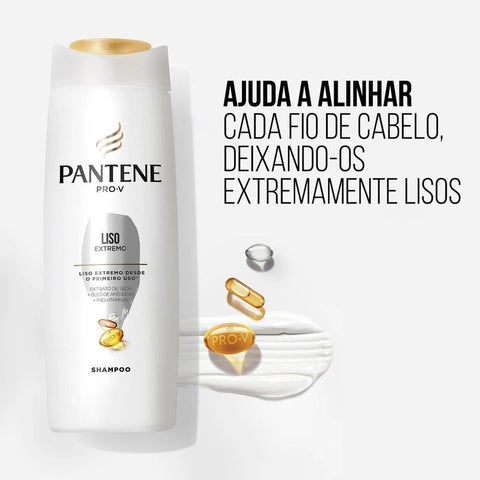 Kit Pantene Pro-V Liso Extremo Shampoo, 1 Unidade Com 350Ml + Condicionador, 1 Unidade Com 175Ml