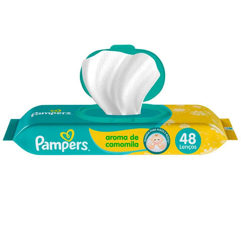 Lenço Umedecido Pampers Camomila Suave 48 Unidades