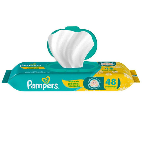 Lenço Umedecido Pampers Camomila Suave 48 Unidades
