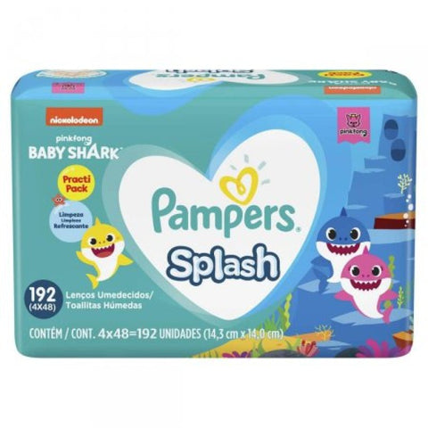 Lenço Umedecido Pampers Splash 192 Unidades