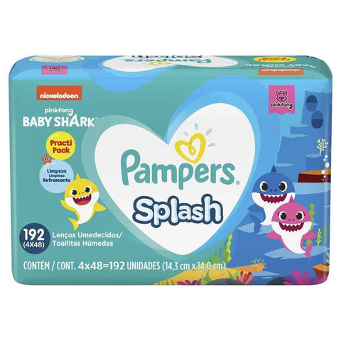 Lenço Umedecido Pampers Splash 192 Unidades