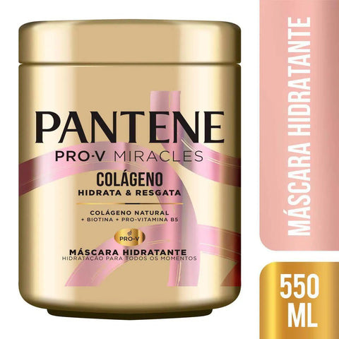 Máscara Hidratante Capilar Pantene Pro-V Miracles Colágeno Hidrata e Resgata 550Ml