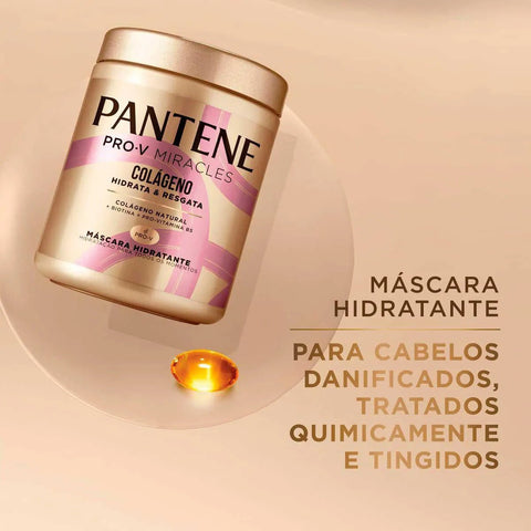 Máscara Hidratante Capilar Pantene Pro-V Miracles Colágeno Hidrata e Resgata 550Ml