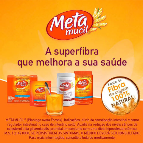 Metamucil 0,492g/g - 174 g - Pó para Solução