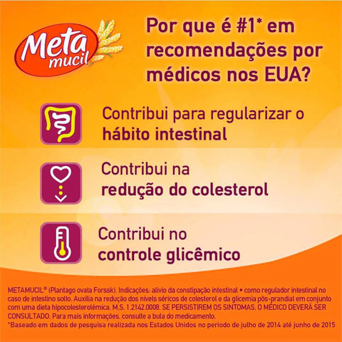 Metamucil 0,492g/g - 174 g - Pó para Solução