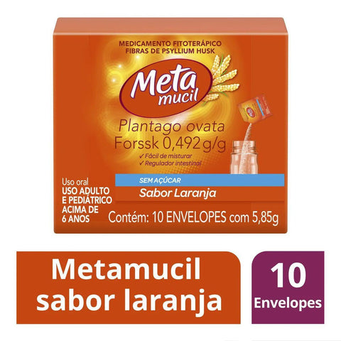 Metamucil 0,562g/g - 10 Unidades - Pó para Solução