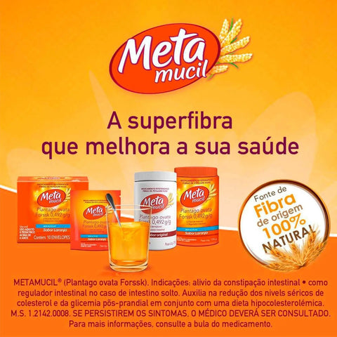 Metamucil 0,562g/g - 10 Unidades - Pó para Solução