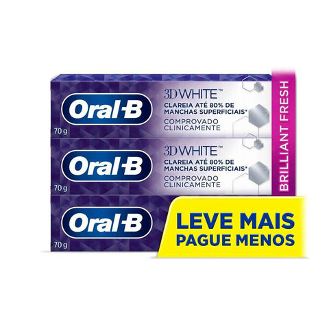 Pasta de Dente Oral-B 3D White Briliant Fresh 3 x 70 g