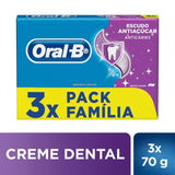 Pasta de Dente Oral-B Antiaçúcar  3 x 70 g