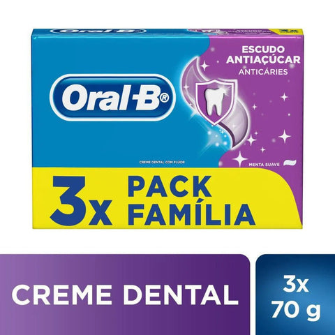 Pasta de Dente Oral-B Antiaçúcar 3 x 70 g