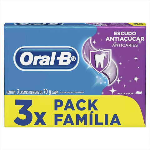 Pasta de Dente Oral-B Antiaçúcar 3 x 70 g