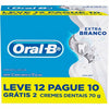 P&G Pasta de Dente Oral-B Extra Branco Tradicional - 12 x 70 g