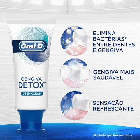 Pasta de Dente Oral-B Gengiva Detox Deep Clean - 102 g