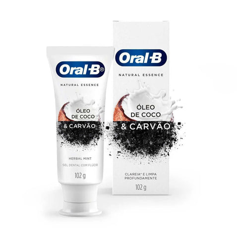Pasta de Dente Oral-B Natural Essence Óleo de Coco e Carvão - 102 g