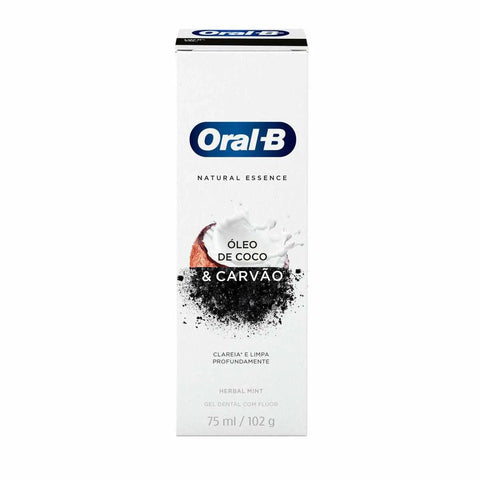 Pasta de Dente Oral-B Natural Essence Óleo de Coco e Carvão - 102 g