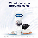 Pasta de Dente Oral-B Natural Essence  Óleo de Coco e Carvão - 102 g