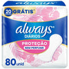 P&G Protetor Diário Always Sem Perfume 80 Unidades