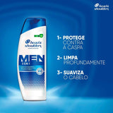 Shampoo Head & Shoulders Men 3 Em 1 - 1 Unidade Com 400Ml