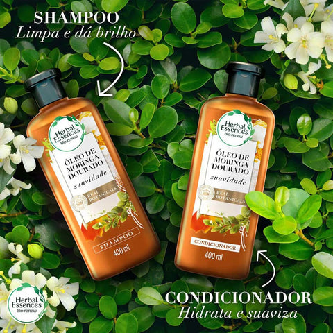 Shampoo Herbal Essences Bio Renew Óleo de Moringa Dourada 400ml