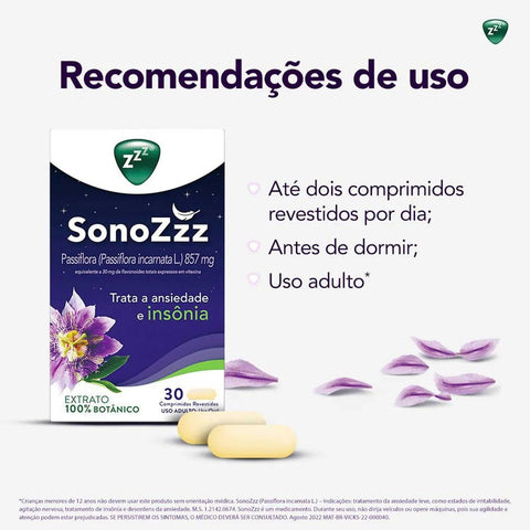 Sonozzz 857mg - 30 Unidades - Comprimido