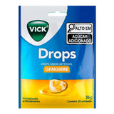 Vick Drops  Sabor Gengibre - Pastilha - 20 Unidades