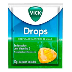 Vick Drops  Sabor Limão - Pastilha - 5 Unidades