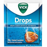 Vick Drops  Sabor Mentol - Pastilha - 5 Unidades