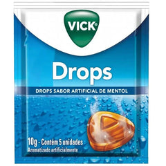 Vick Drops  Sabor Mentol - Pastilha - 5 Unidades