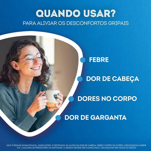 Vick Pyrena  Sabor Mel e Limão - Sachê - 5g