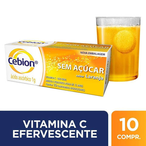 Vitamina C Cebion 1g - 10 Unidades - Efervescente