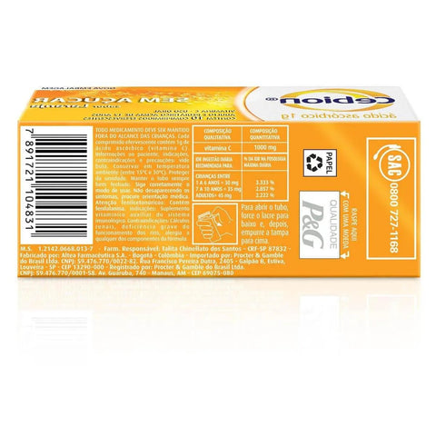 Vitamina C Cebion 1g - 10 Unidades - Efervescente