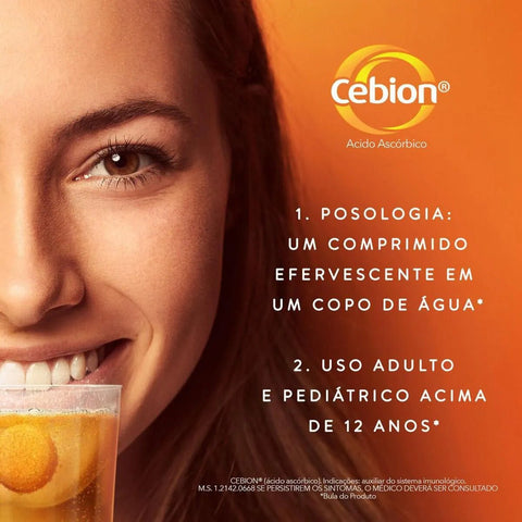 Vitamina C Cebion 1g - 10 Unidades - Efervescente