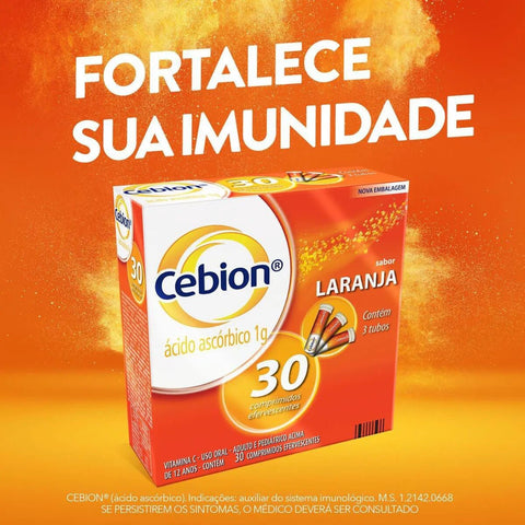 Vitamina C Cebion 1g - 30 Unidades - Efervescente